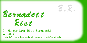 bernadett rist business card